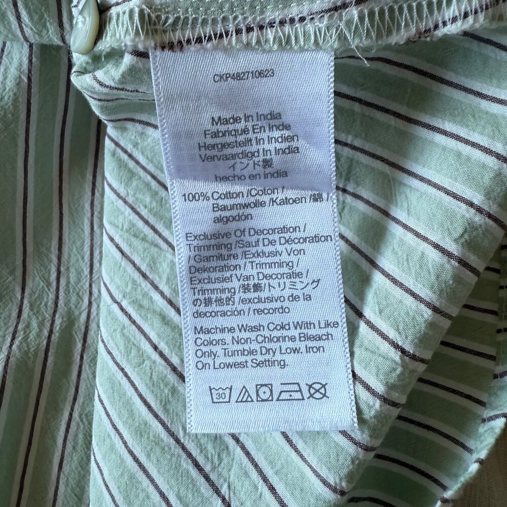 madewell the melody smocked midi dress pistachio stripe np125 women x-small xs - Picture 5 of 5